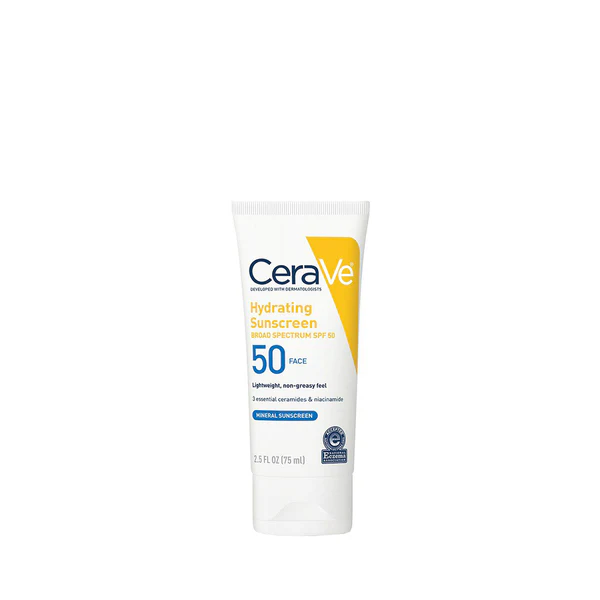 CeraVe Hydrating Mineral Sunscreen Face Lotion SPF 50 – 75ml - Image 2