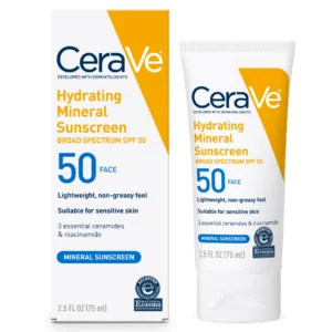 CeraVe Hydrating Mineral Sunscreen Face Lotion SPF 50 – 75ml
